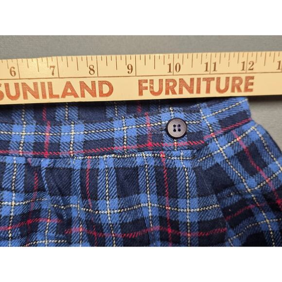 Vintage Pendleton Wool Skirt Size 8 Blue Plaid A-Line Pencil Kilt USA -24" Waist - Picture 2 of 7